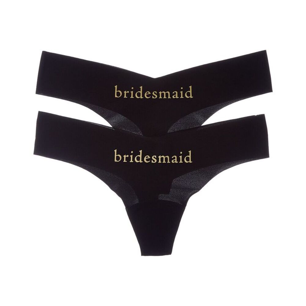 Commando® Womens  2Pk Applique Thong, Black
